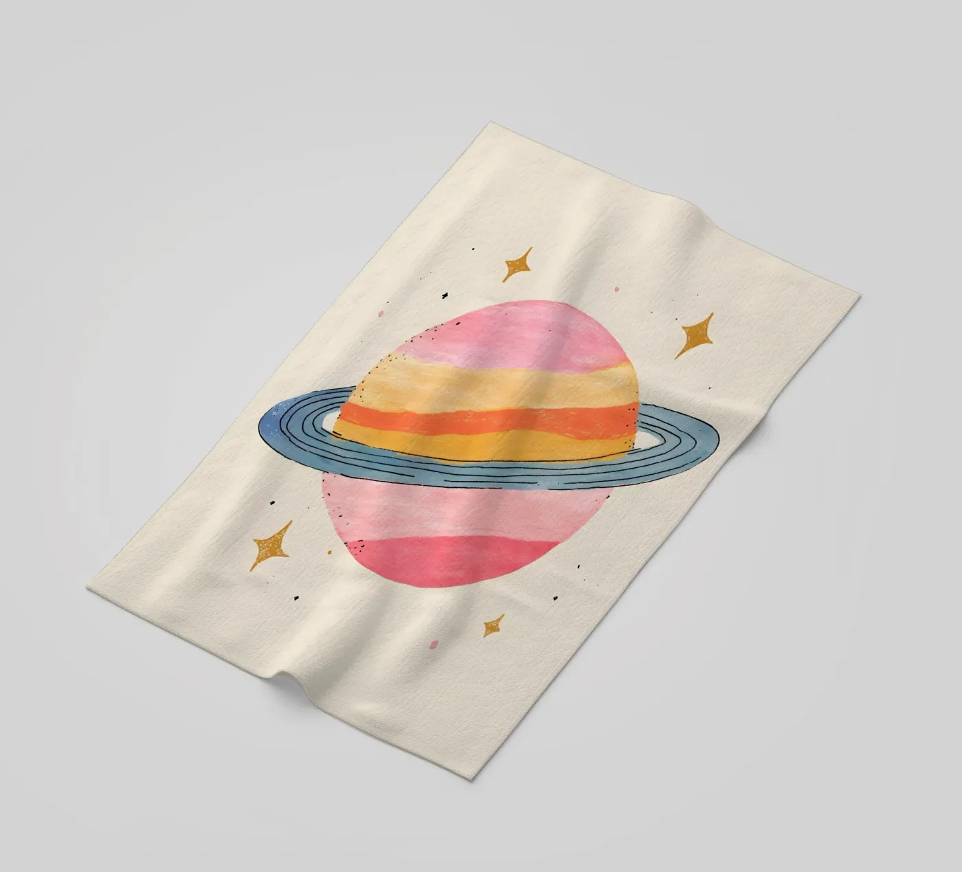 Saturnus beach towel by Gypsy Galleria