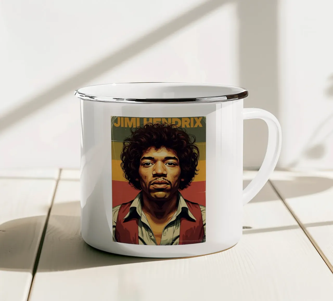 Jimi Hendrix - Vintage #1 tazza in smalto da Lembayung art