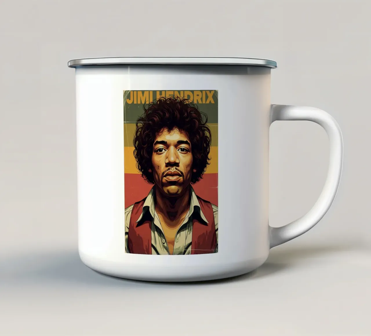 Jimi Hendrix - Vintage #1 tazza in smalto da Lembayung art