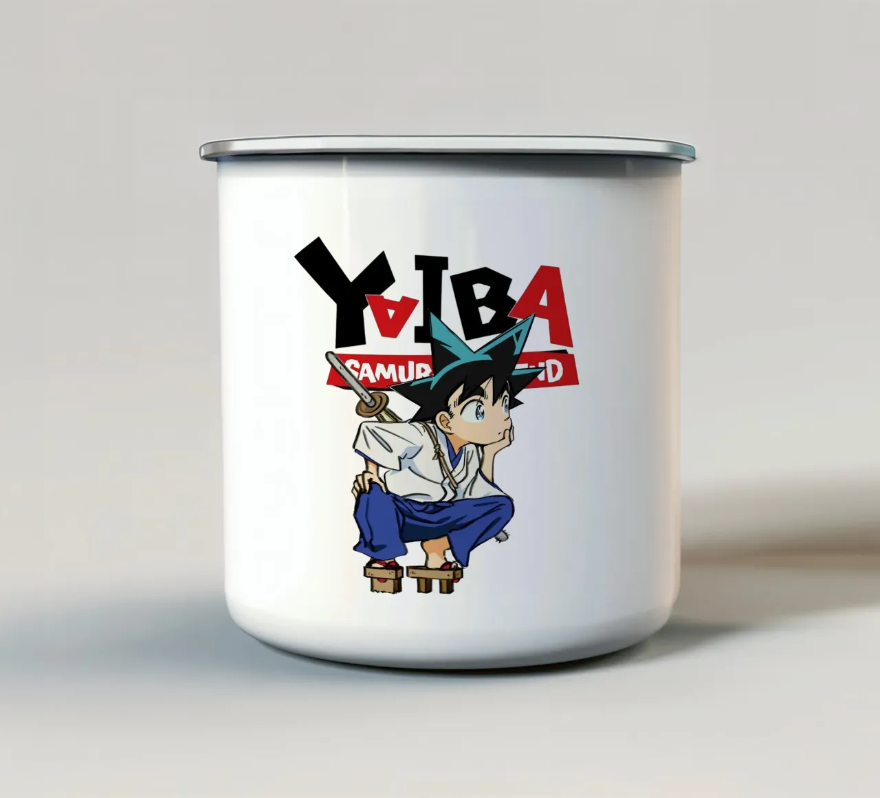 LOL Scene - Yaiba Kurogane tazza in smalto da https://www.juniqe.com/uk/shop/Henndraws