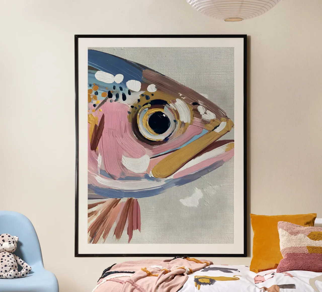 The Fish poster con telaio in alluminio da Gypsy Galleria