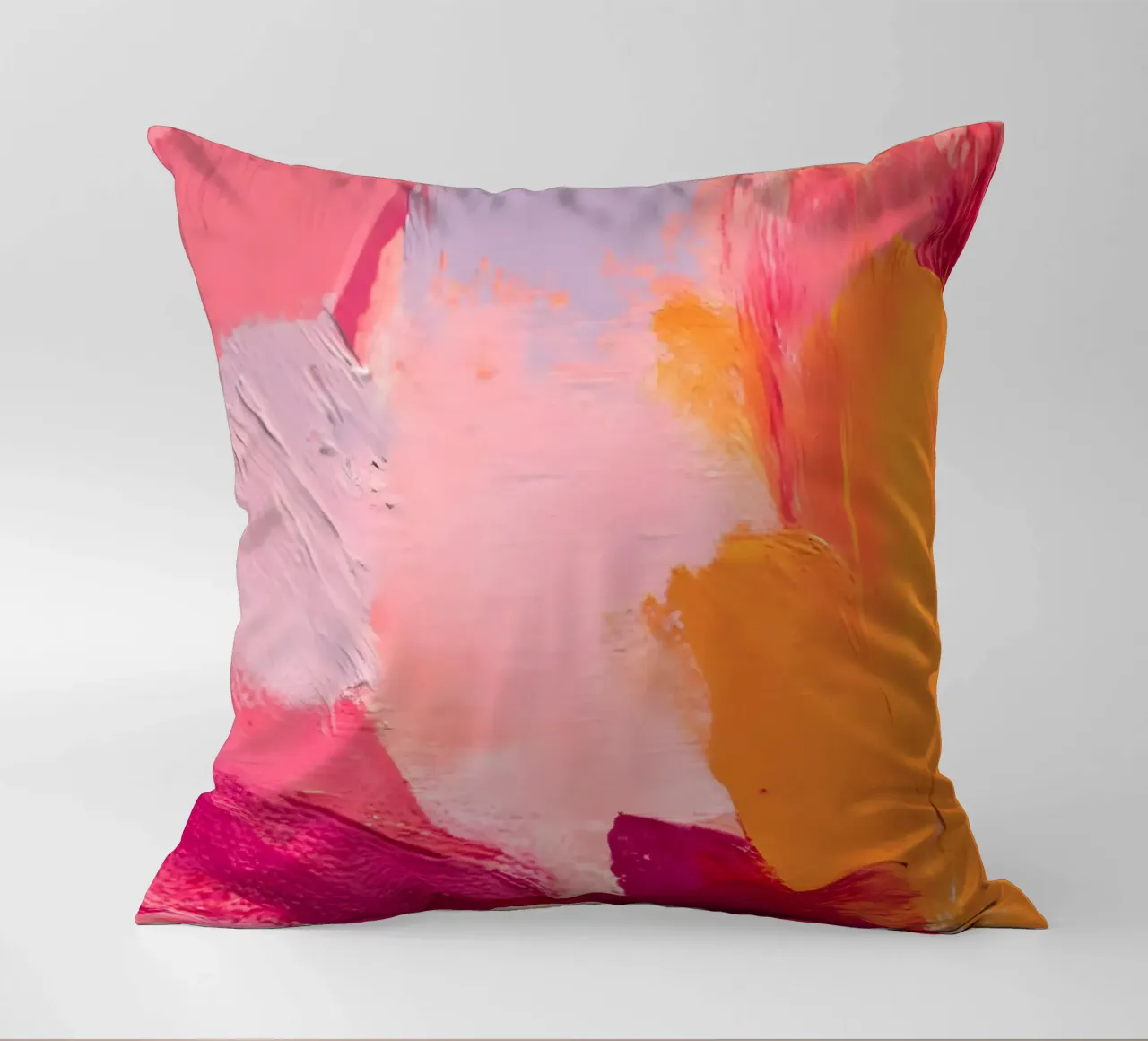 Pink and Orange Abstract cuscino da Gypsy Galleria