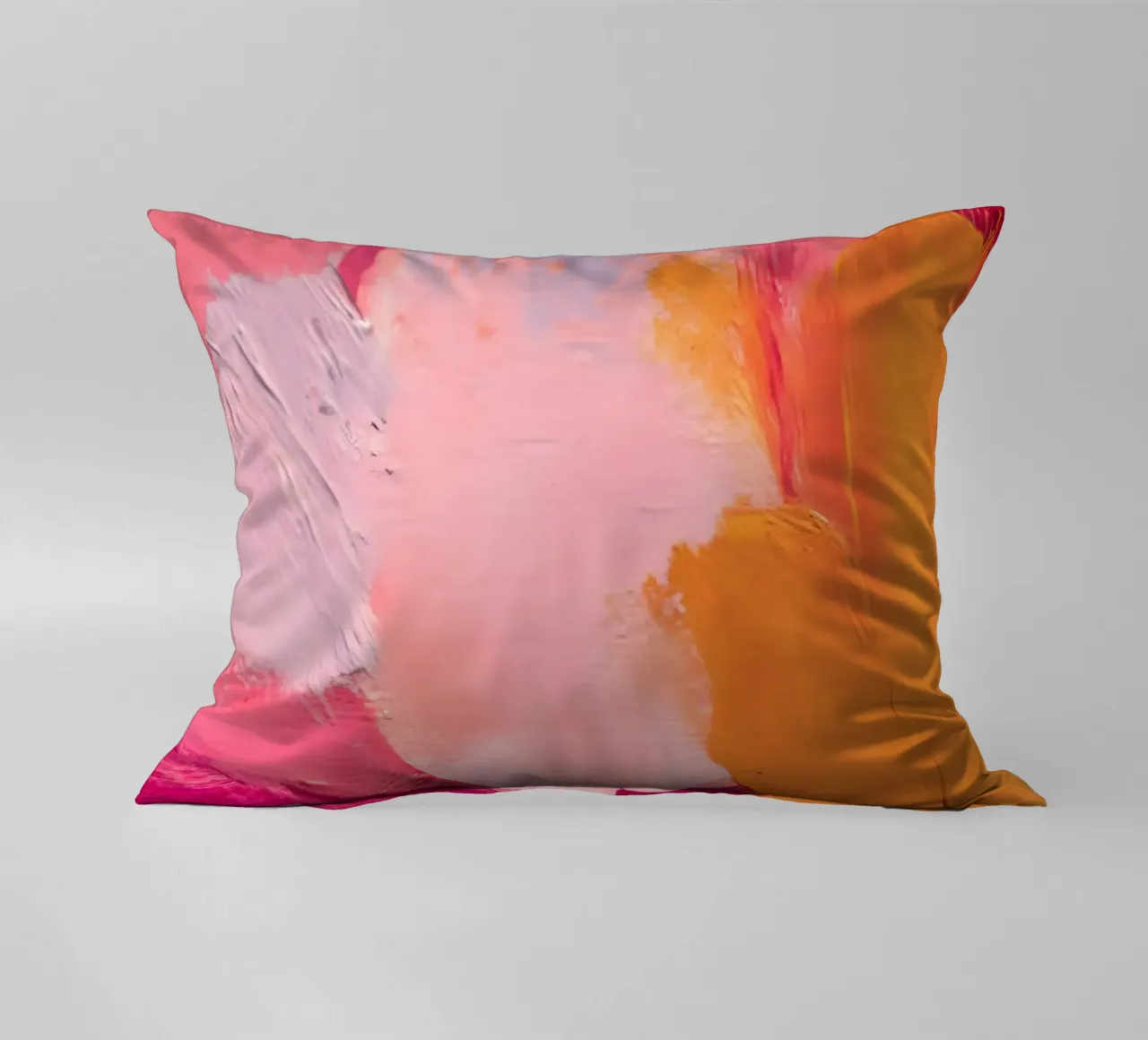 Pink and Orange Abstract cuscino da Gypsy Galleria