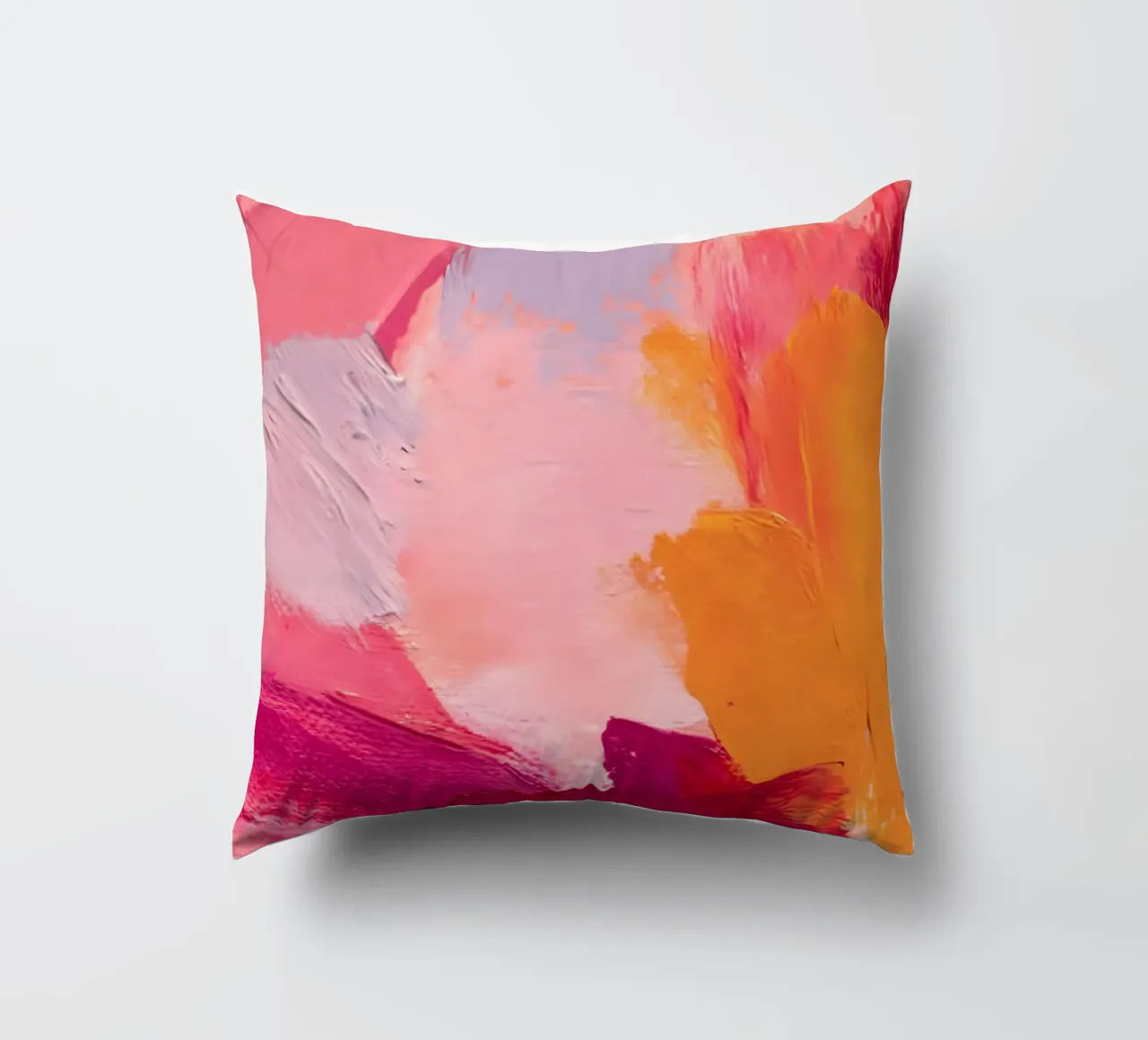 Pink and Orange Abstract cuscino da Gypsy Galleria