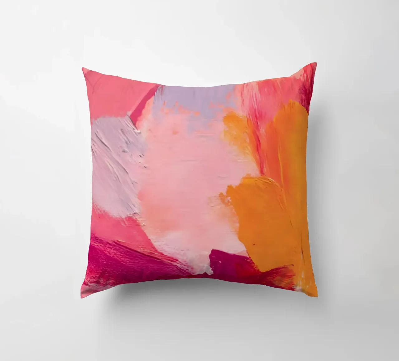 Pink and Orange Abstract cuscino da Gypsy Galleria