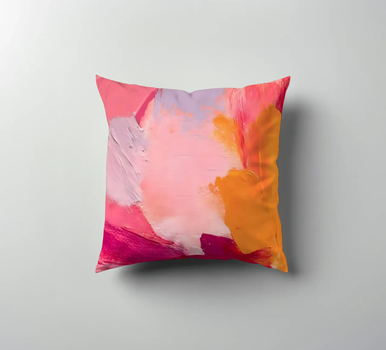 Pink and Orange Abstract cuscino da Gypsy Galleria