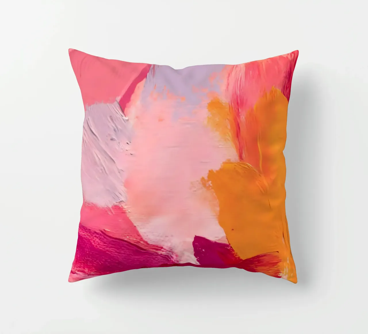 Pink and Orange Abstract cuscino da Gypsy Galleria