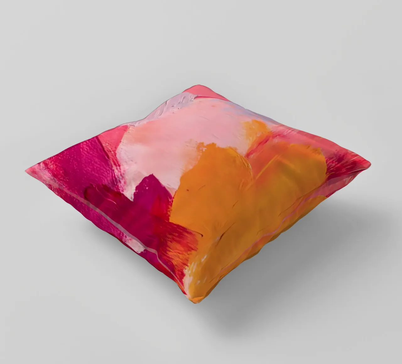 Pink and Orange Abstract cuscino da Gypsy Galleria