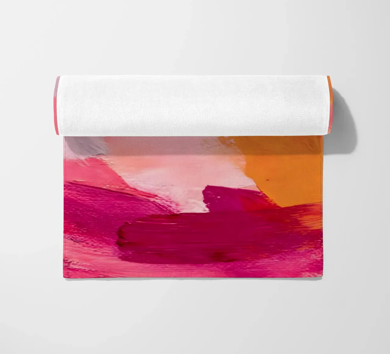 Pink and Orange Abstract telo mare da Gypsy Galleria