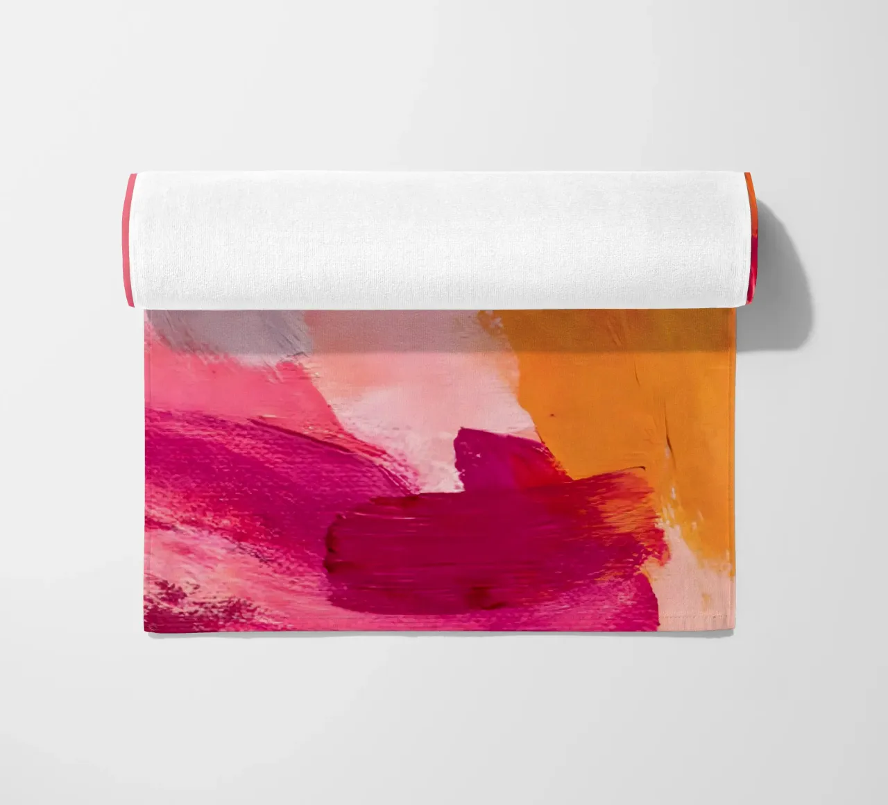 Pink and Orange Abstract telo mare da Gypsy Galleria