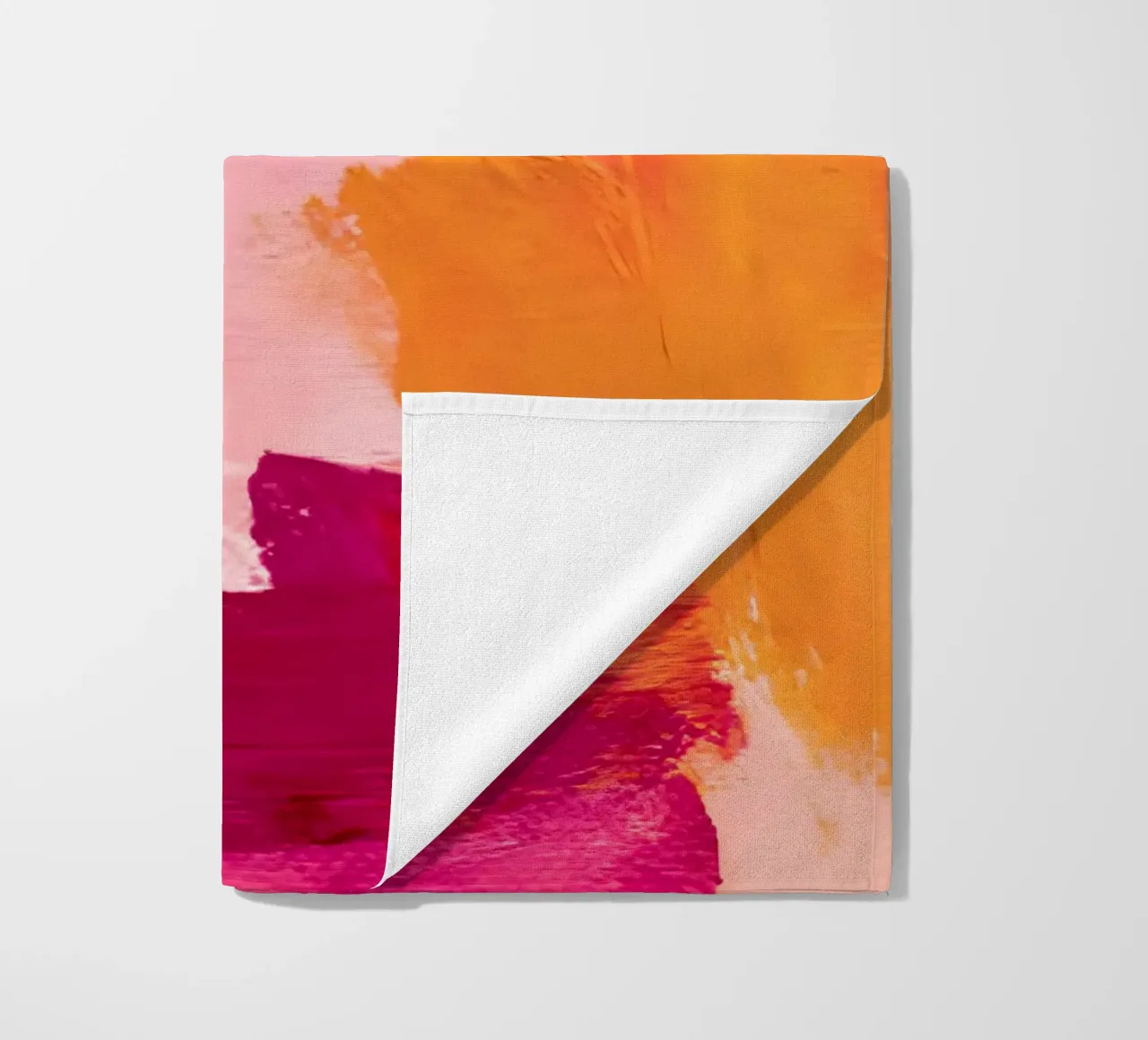 Pink and Orange Abstract telo mare da Gypsy Galleria