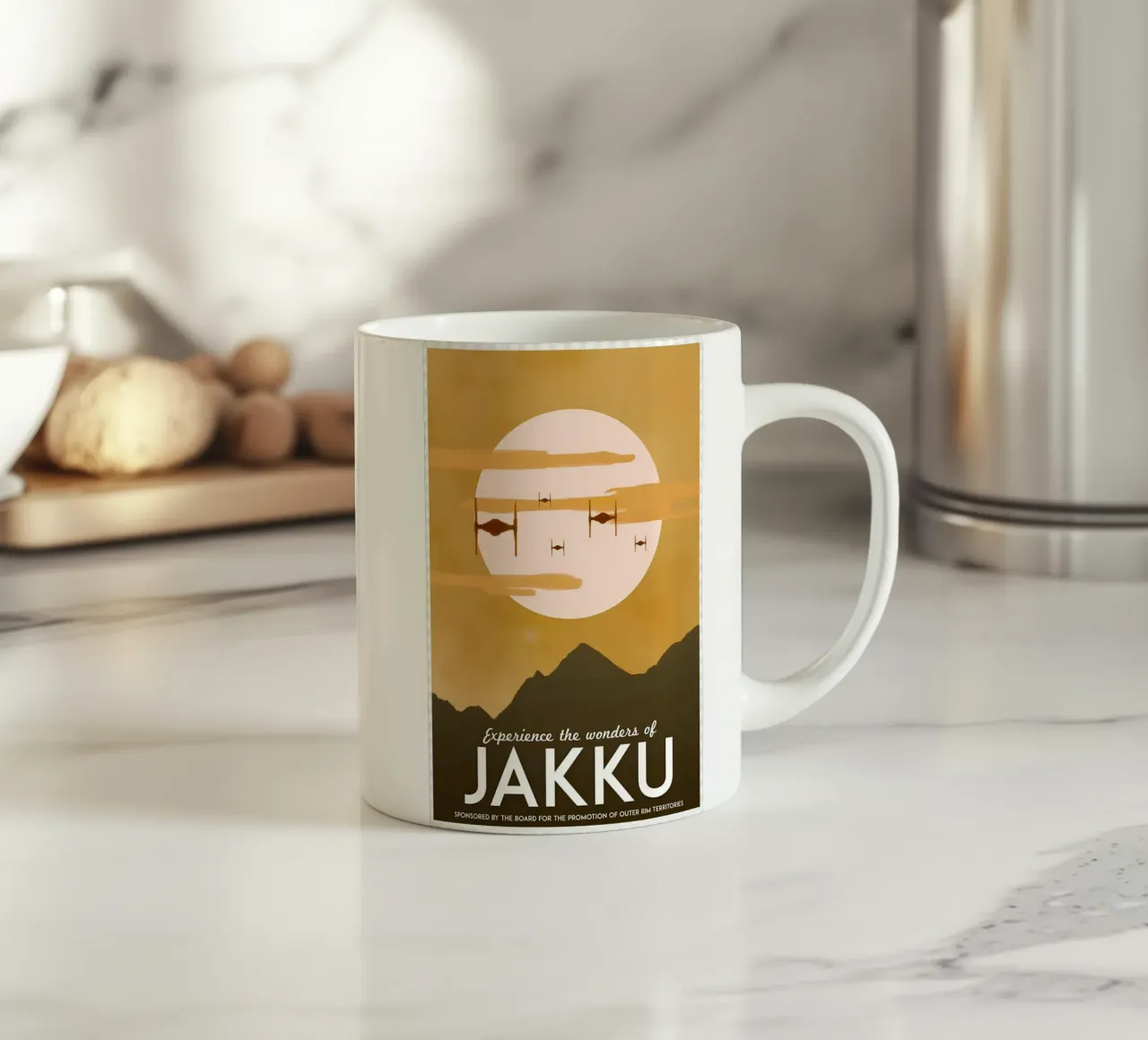 Experience The Wonders Of Jakku tazza in ceramica da Robert Hoff