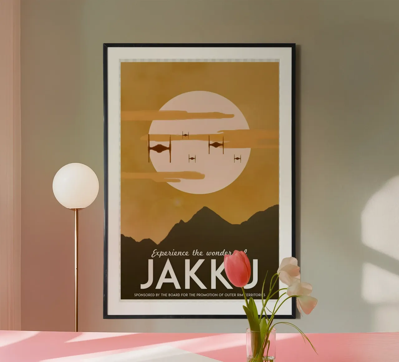 Experience The Wonders Of Jakku poster with plastic frame by Robert Hoff