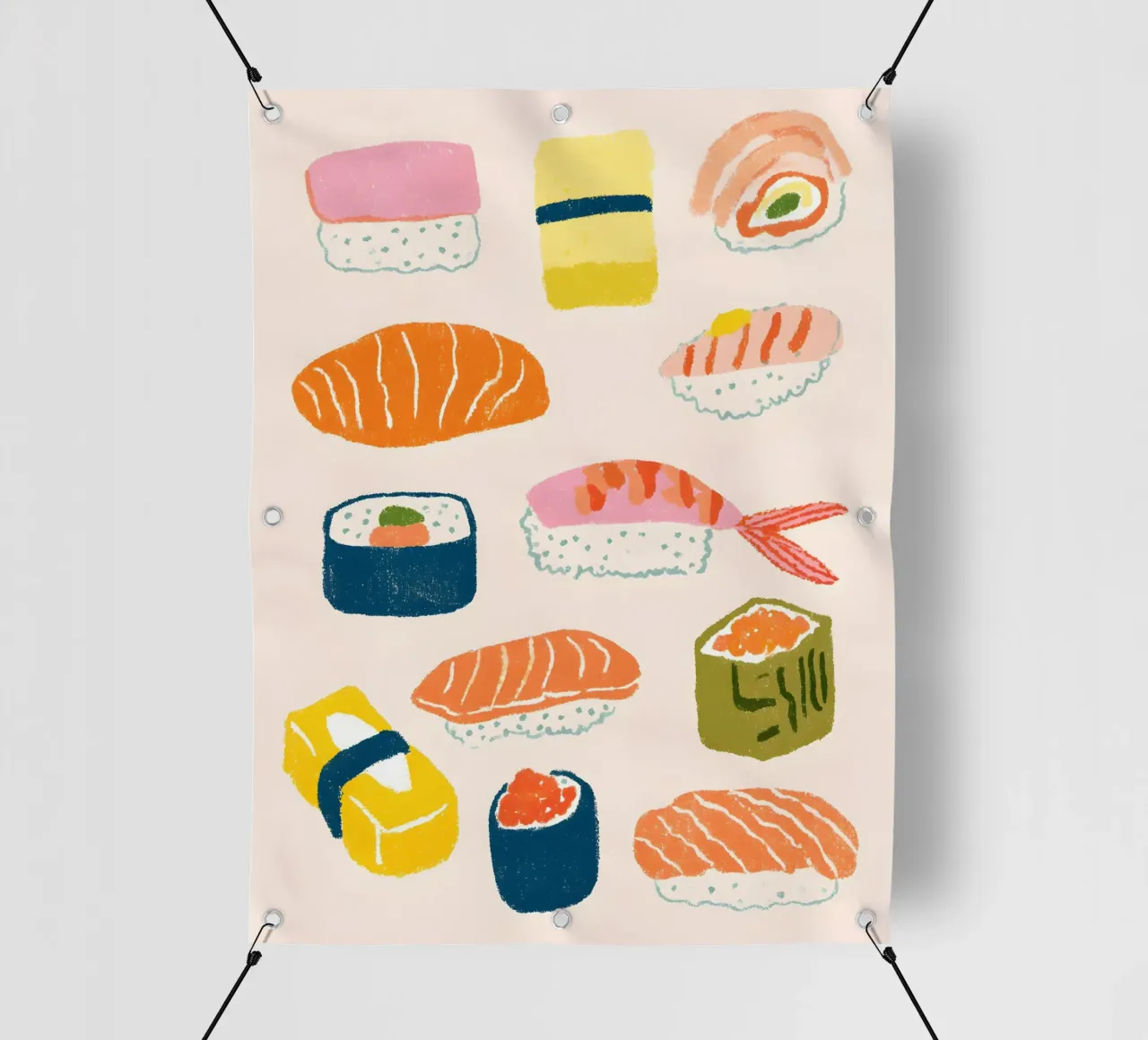 The Sushi Collection telo in pvc da Gypsy Galleria
