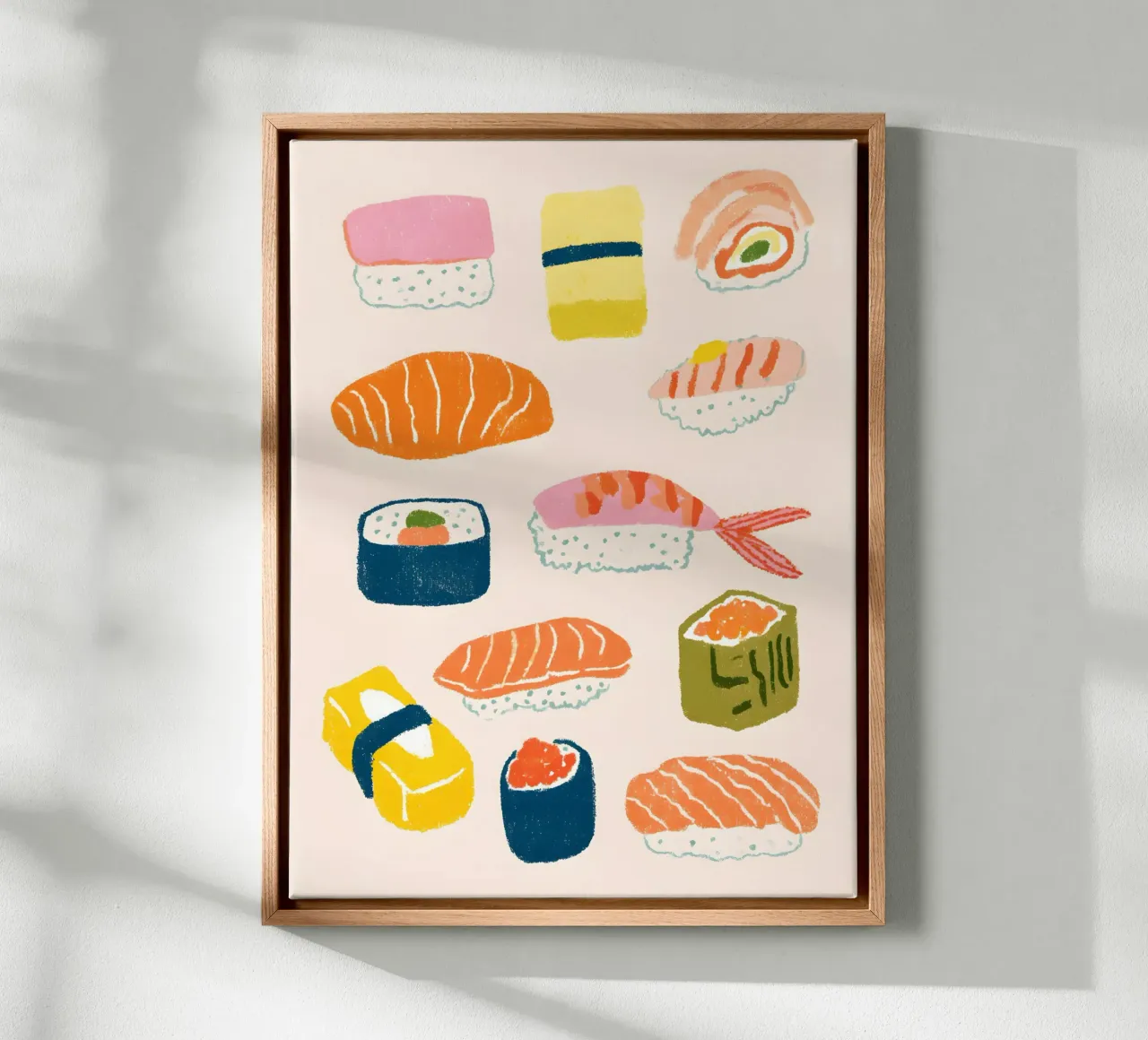 The Sushi Collection tela con Cornice a cassetta da Gypsy Galleria