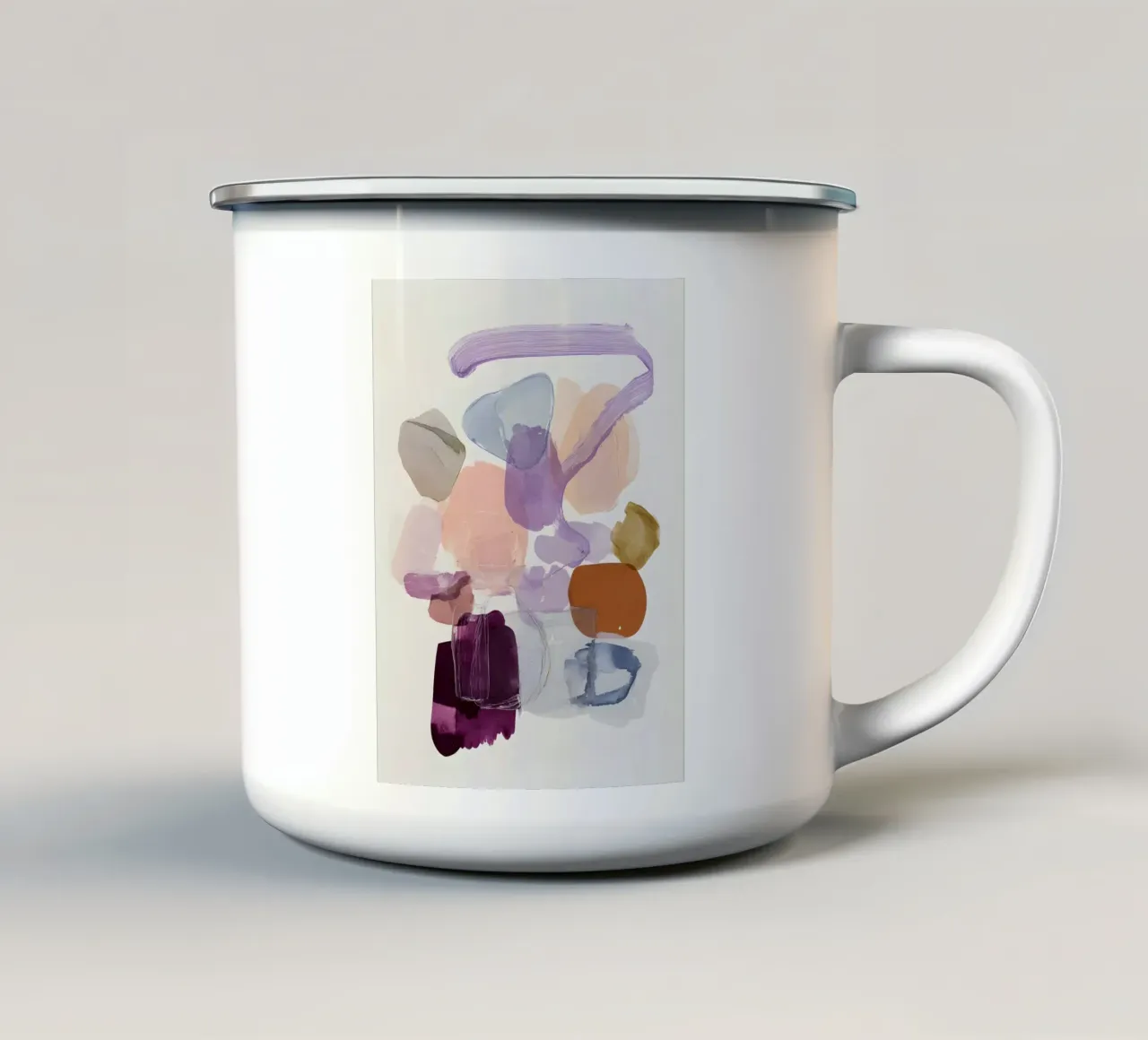 Elegant Purple Forms tazza in smalto da Gypsy Galleria