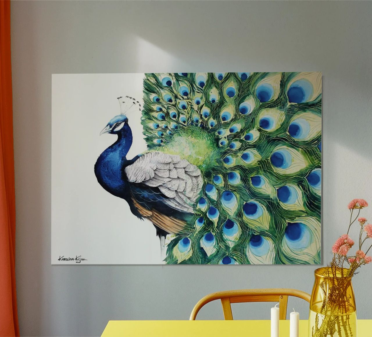Peacock poster by Karolina Kijak