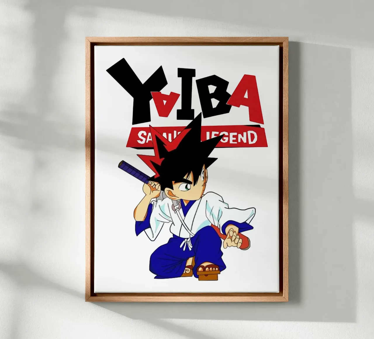 Best Scene Yaiba Kurogane tela con Cornice a cassetta da https://www.juniqe.com/uk/shop/Henndraws