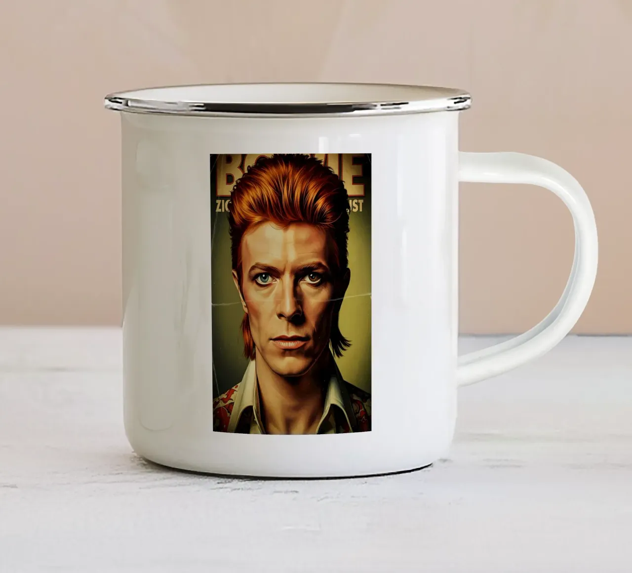 David Bowie - Vintage #1 tazza in smalto da Lembayung art