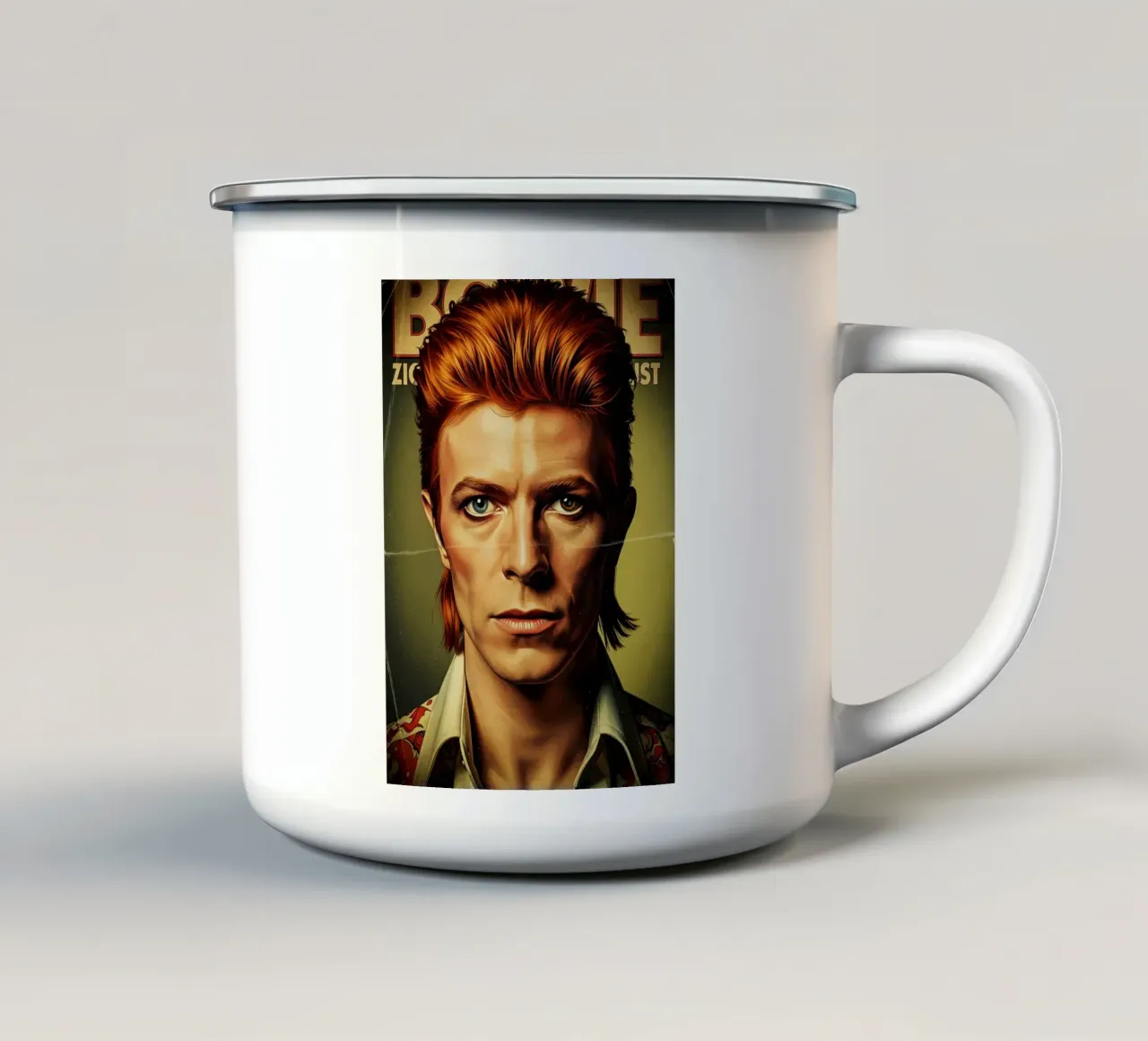 David Bowie - Vintage #1 tazza in smalto da Lembayung art