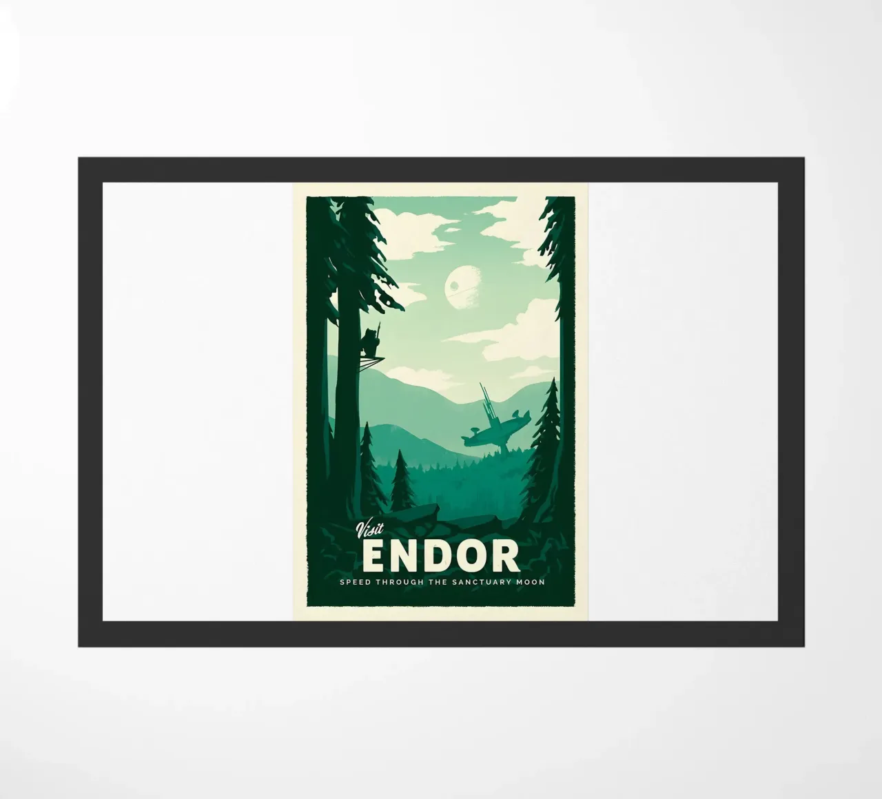 Visit Endor doormat by Robert Hoff