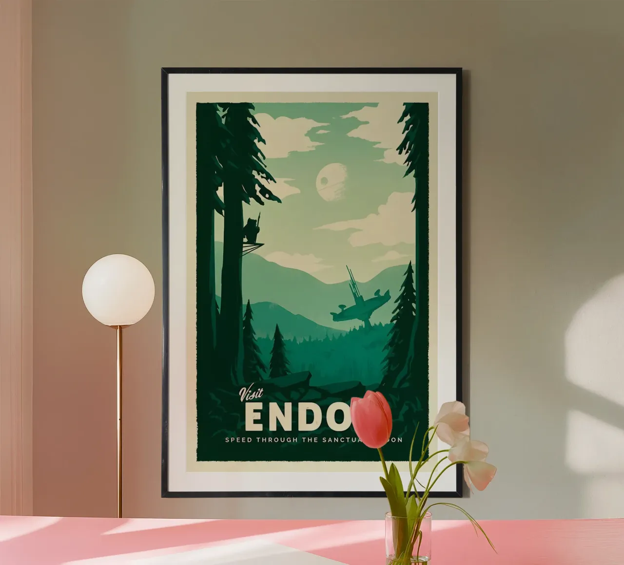 Visit Endor poster con telaio in plastica da Robert Hoff