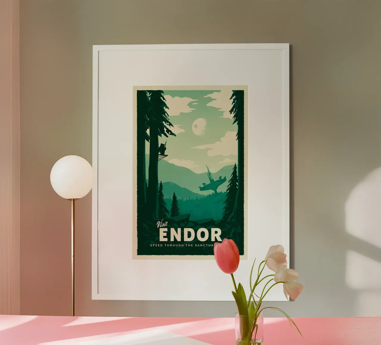 Visit Endor poster con telaio in plastica da Robert Hoff