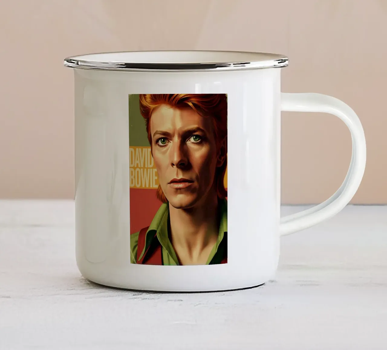 David Bowie - Vintage #2 tazza in smalto da Lembayung art