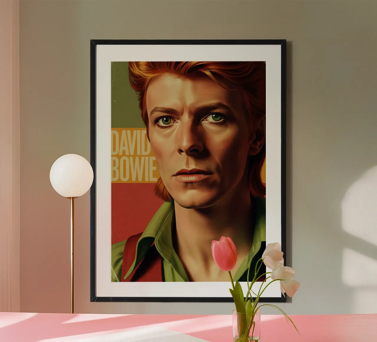 David Bowie - Vintage #2 poster con telaio in legno da Lembayung art
