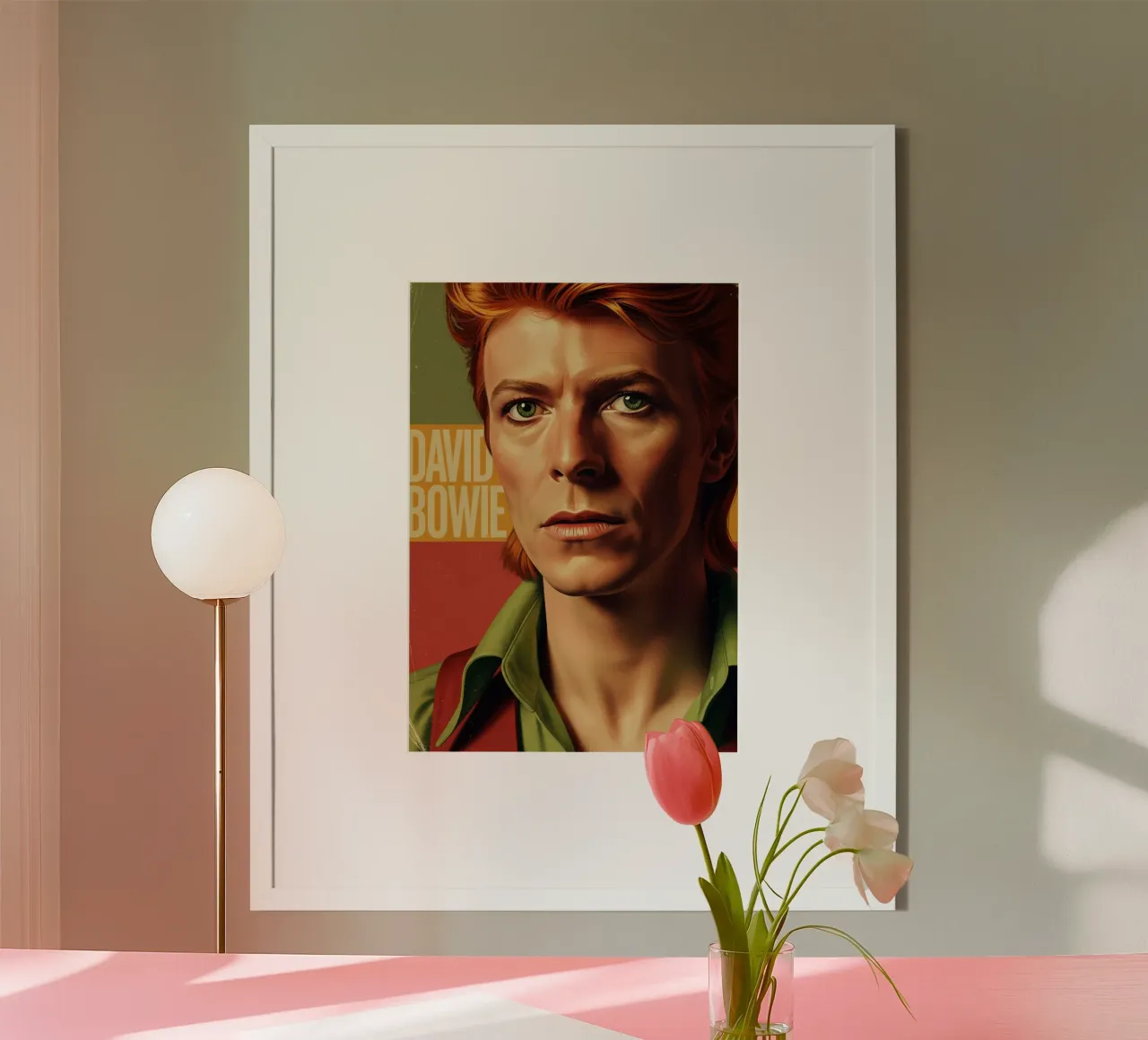 David Bowie - Vintage #2 poster con telaio in legno da Lembayung art