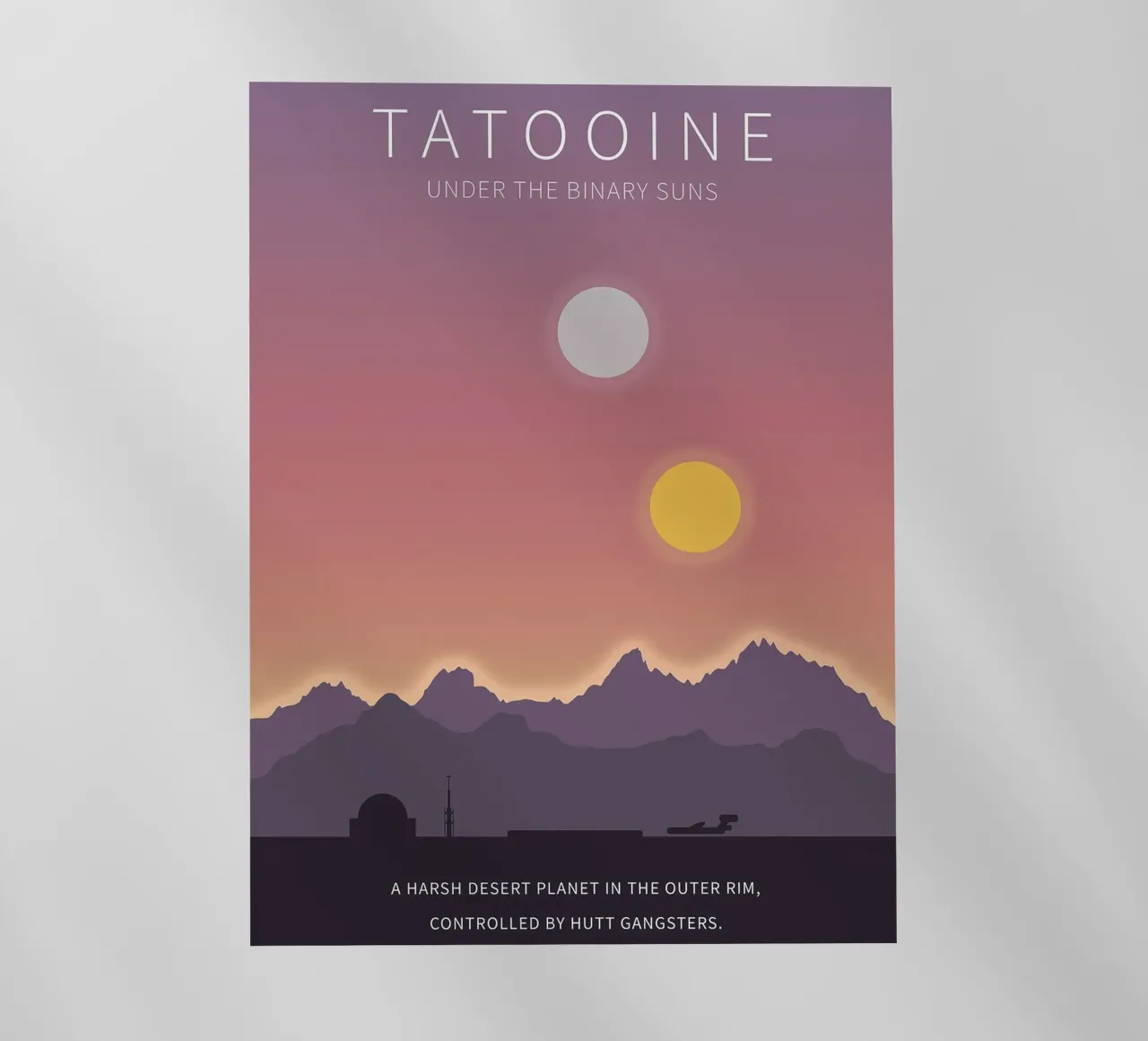 Tatooine Under The Binary Suns pellicola backlit da Robert Hoff