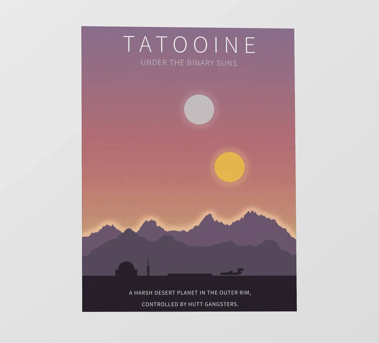 Tatooine Under The Binary Suns pellicola backlit da Robert Hoff