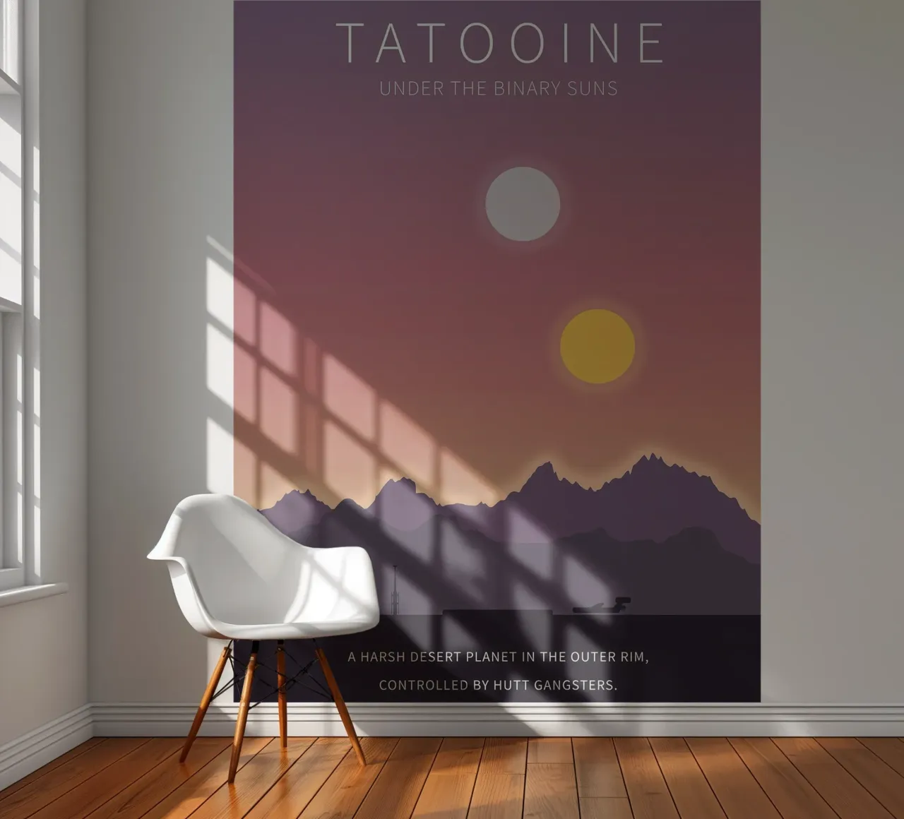 Tatooine Under The Binary Suns papel para pared de Robert Hoff