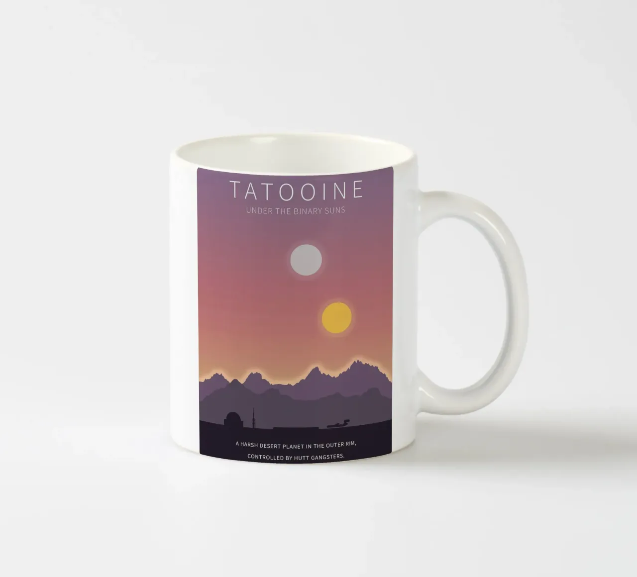 Tatooine Under The Binary Suns Keramik Tasse von Robert Hoff