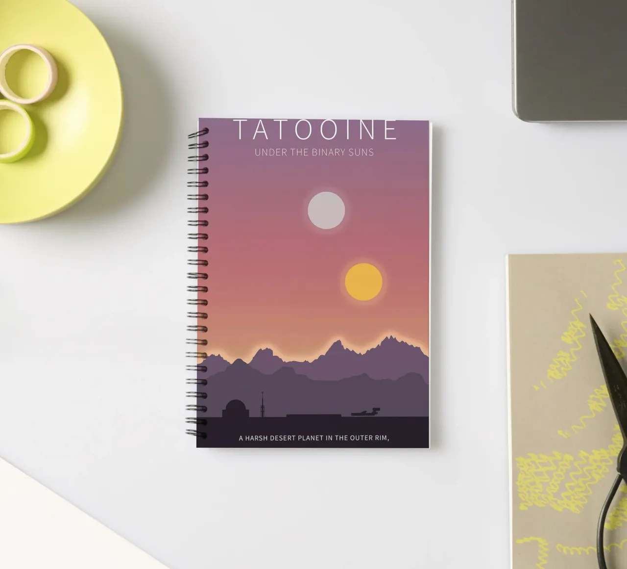 Tatooine Under The Binary Suns diario ad anelli da Robert Hoff