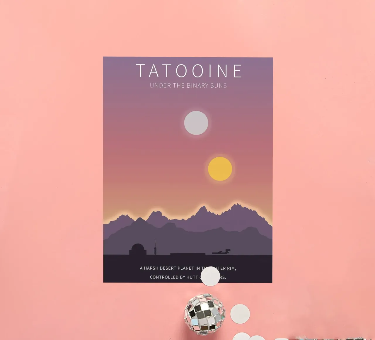 Tatooine Under The Binary Suns Sticker von Robert Hoff