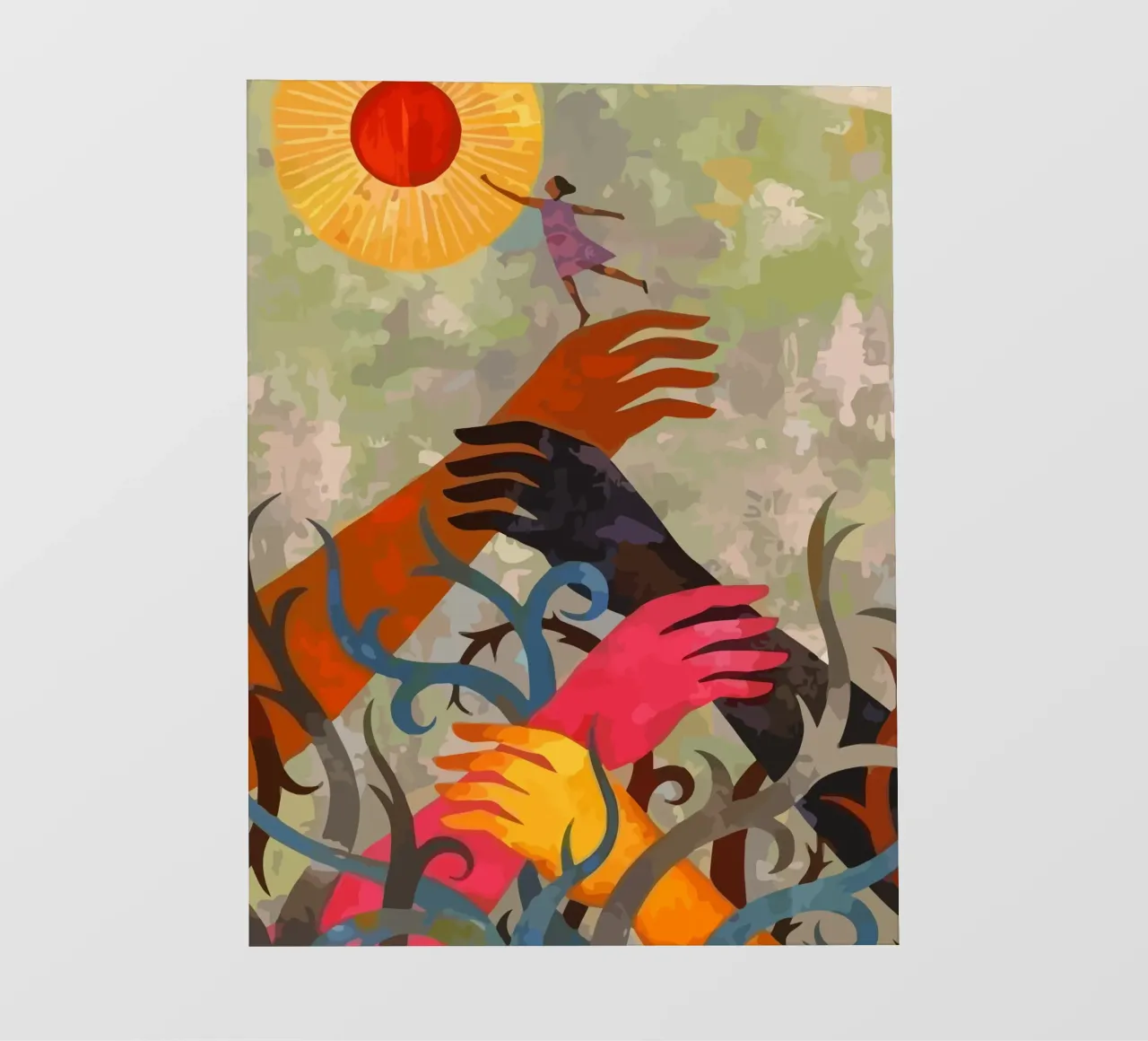 hands and plants telo in pvc da Dumery Art