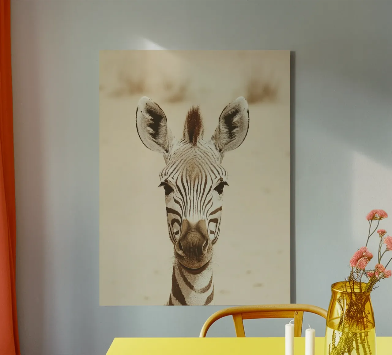 Zebra Gaze tela con Cornice a cassetta da lieblu
