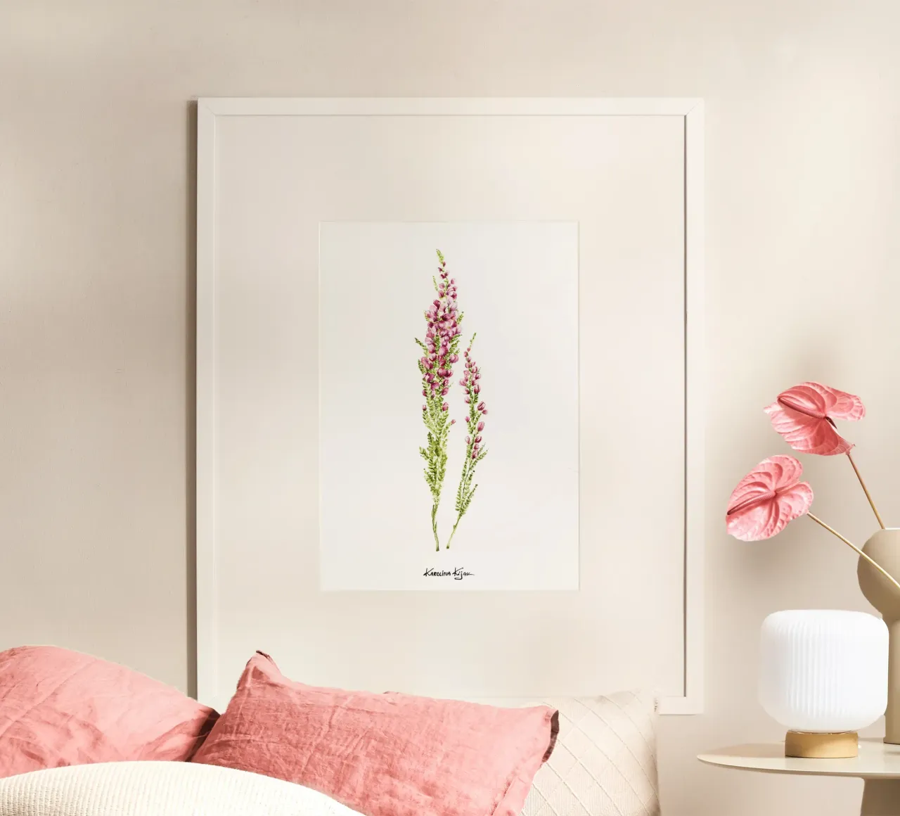 heather poster con telaio in plastica da Karolina Kijak