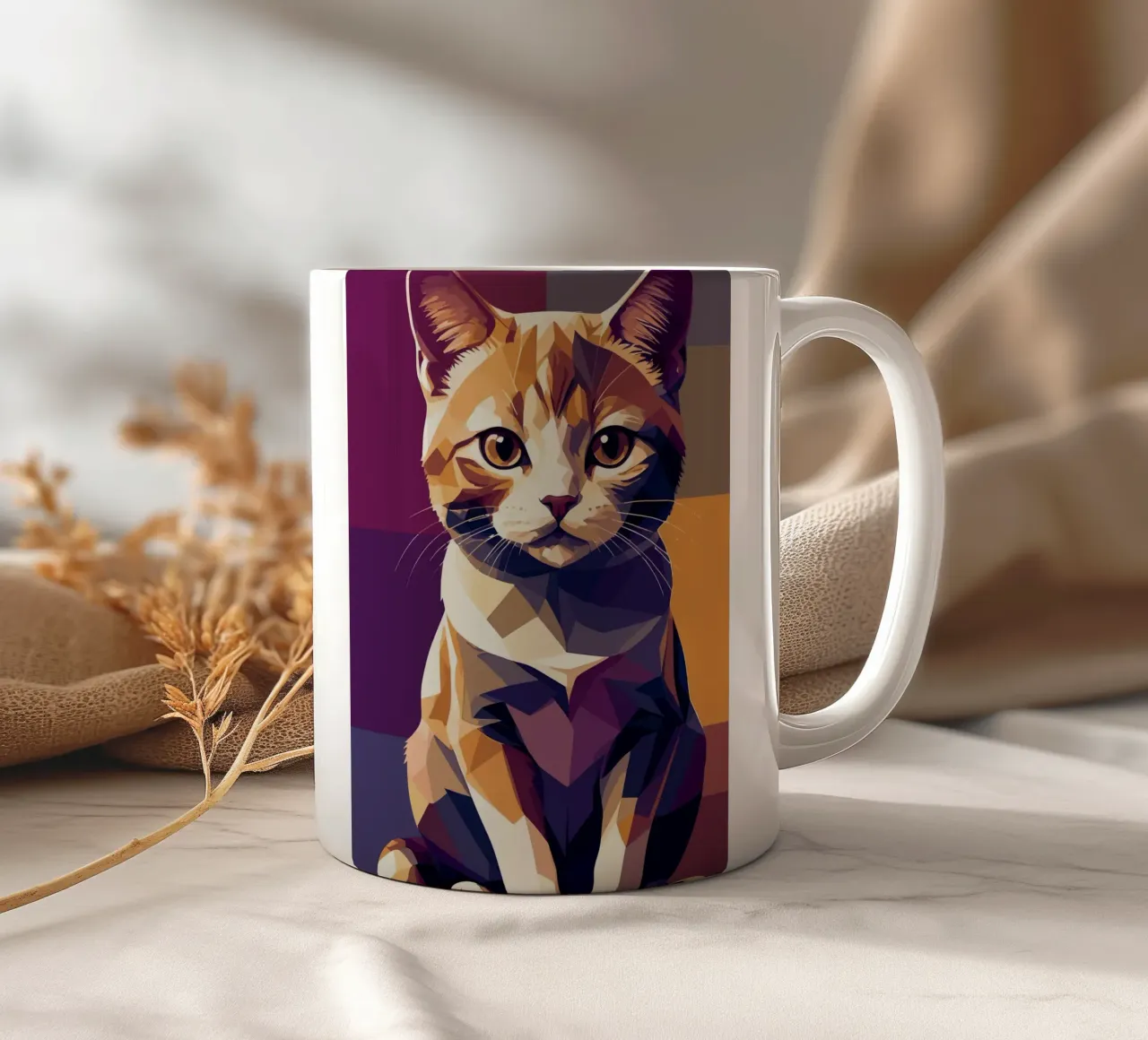 Cats tazza in ceramica da Dumery Art