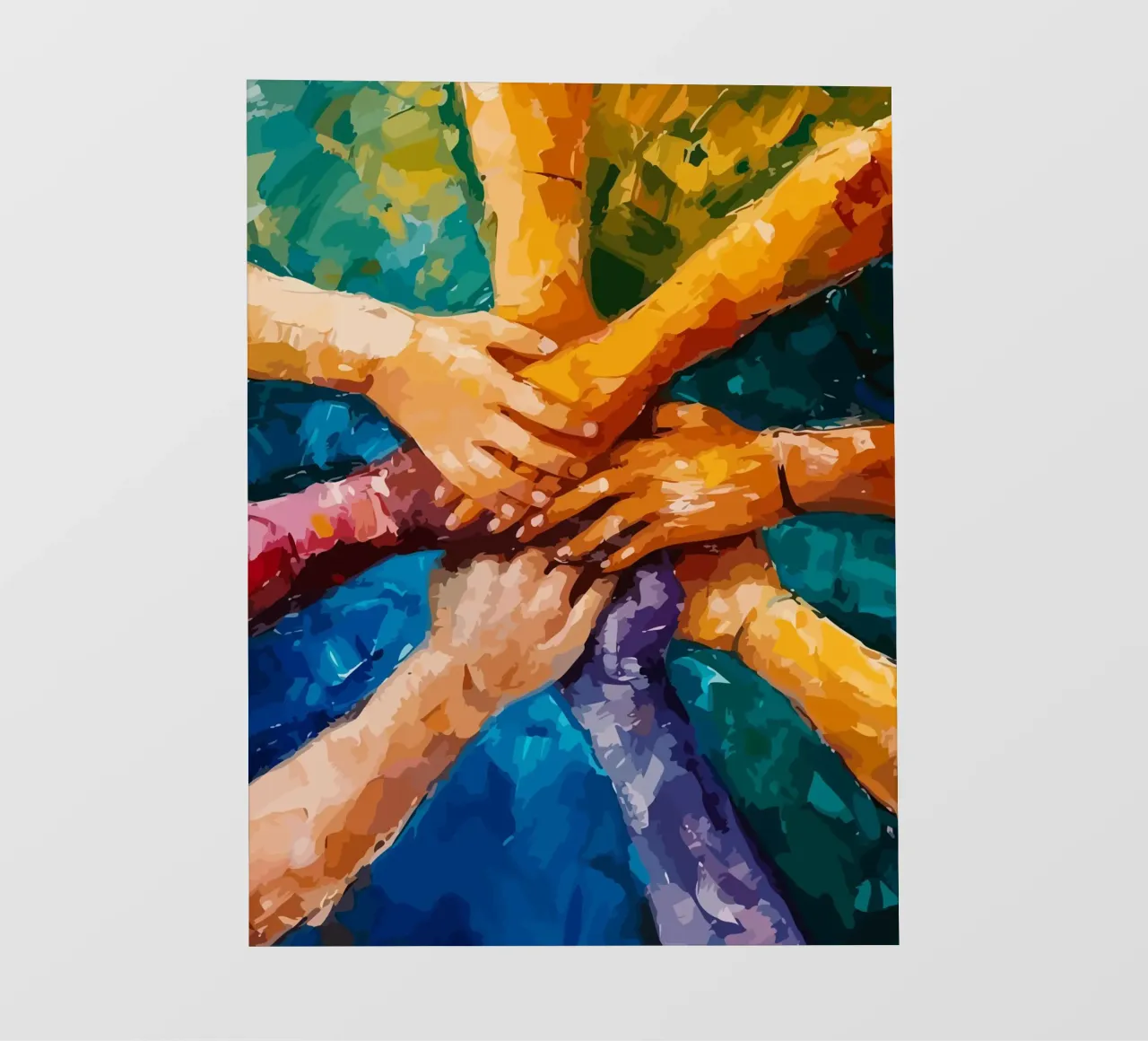 hands together pellicola backlit da Dumery Art