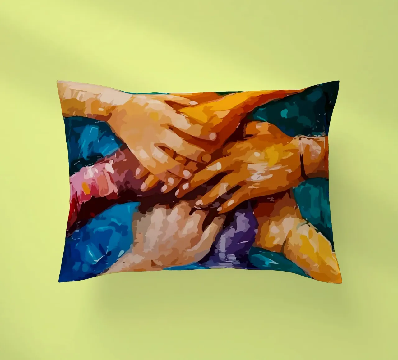 hands together cuscino da Dumery Art