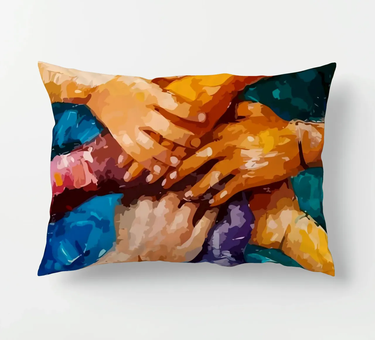 hands together cuscino da Dumery Art