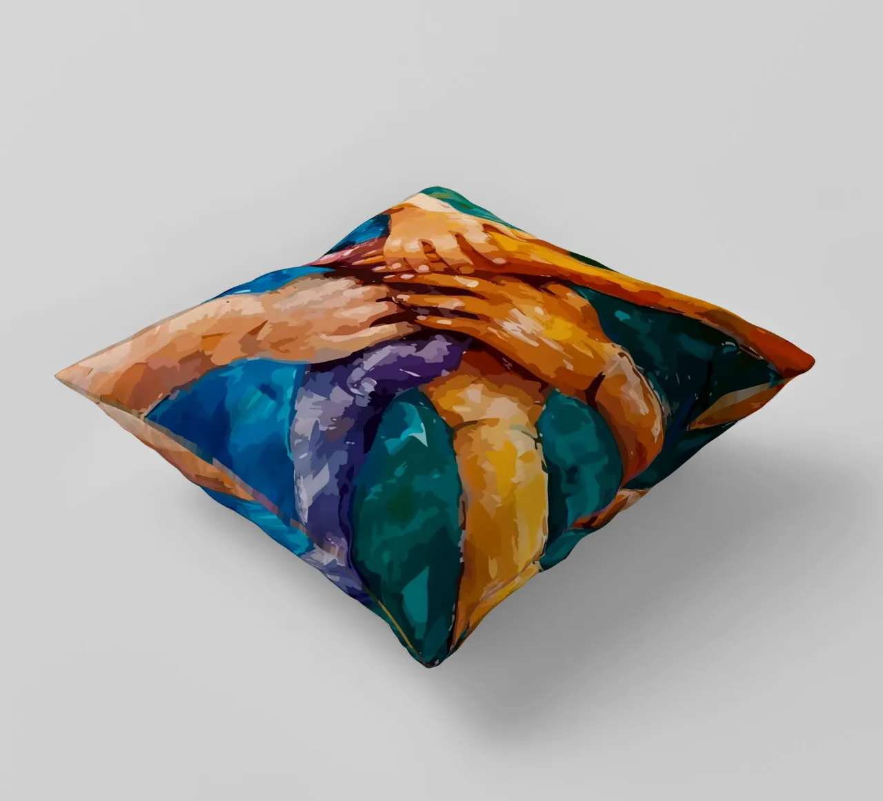 hands together cuscino da Dumery Art