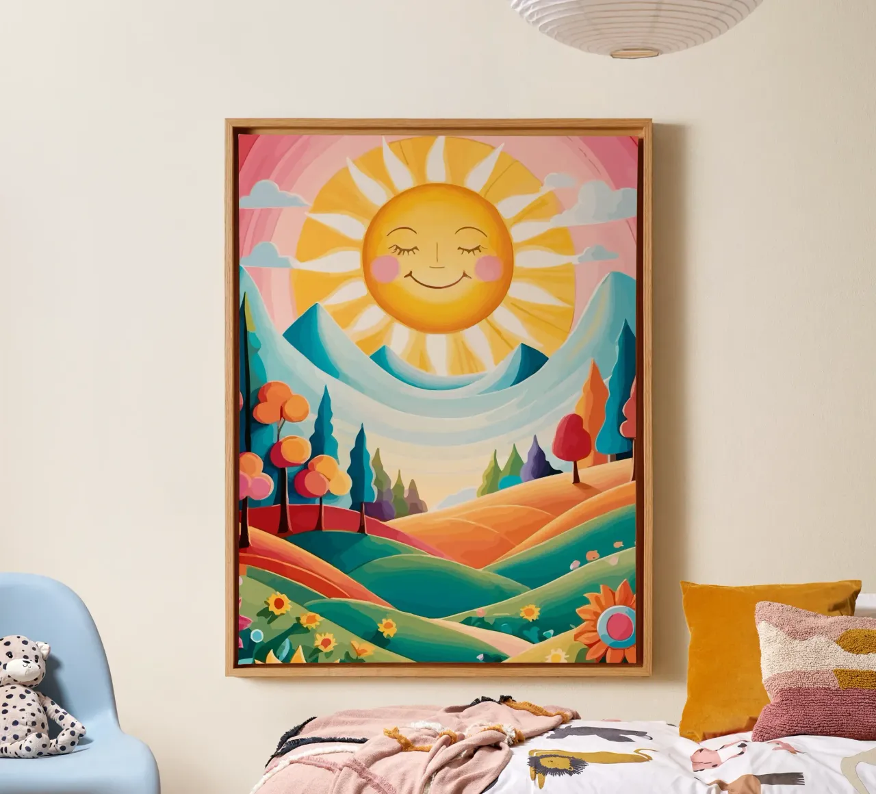 the sun shining brightly canvas met Baklijst van Dumery Art