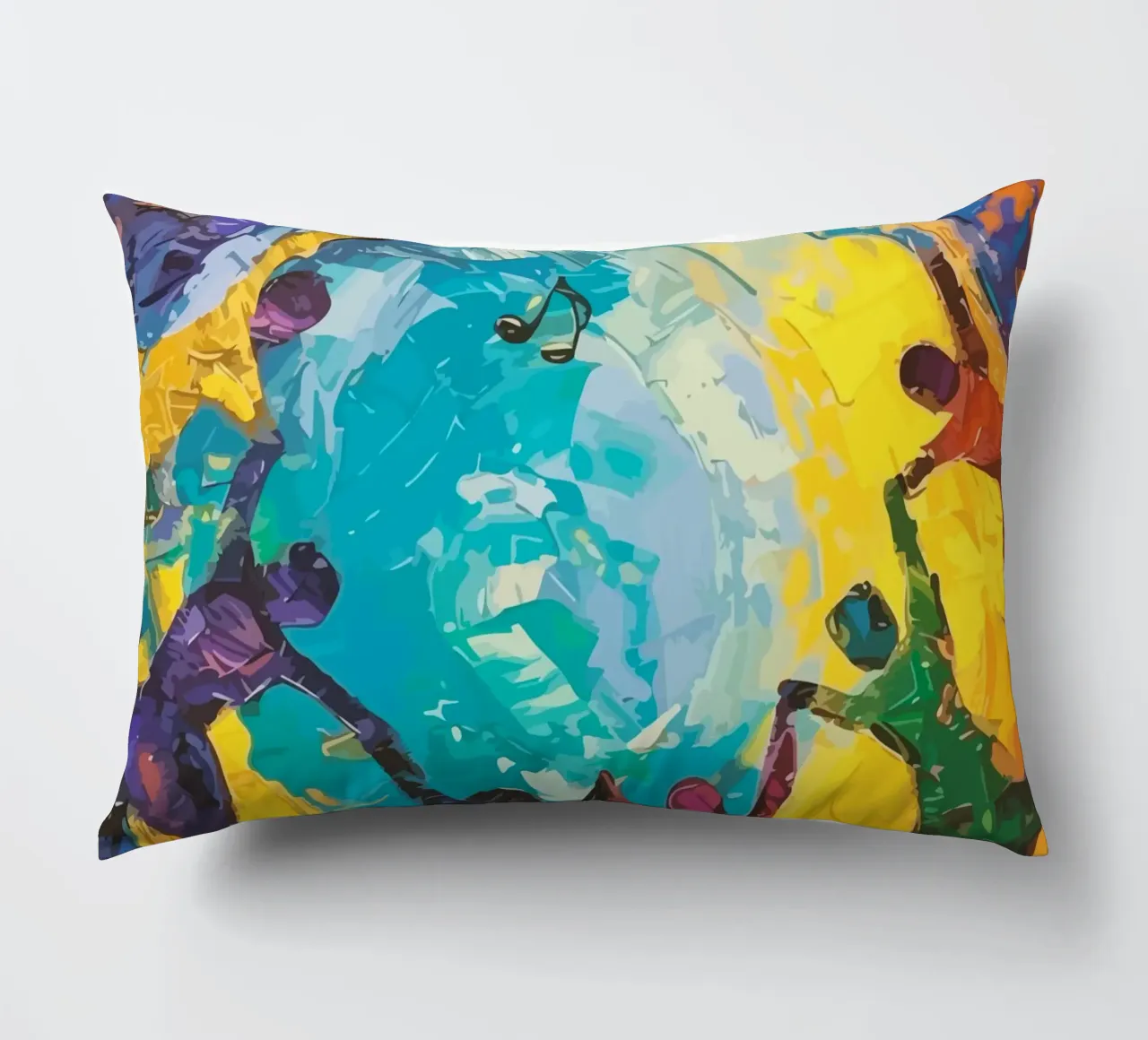 children's hands join together to form a circle cuscino da Dumery Art