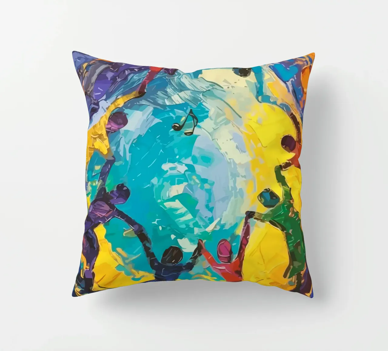children's hands join together to form a circle cuscino da Dumery Art
