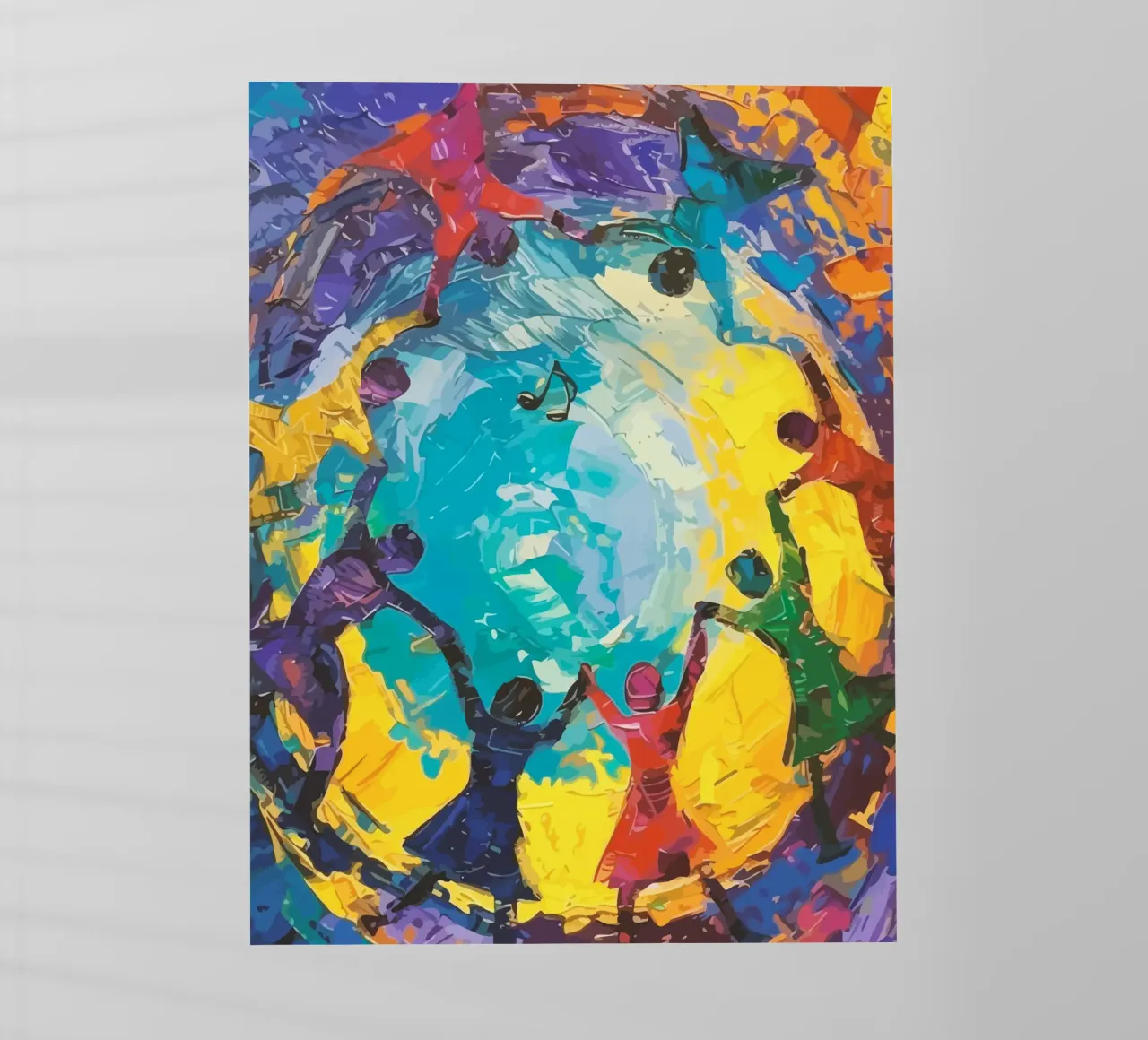 children's hands join together to form a circle pellicola backlit da Dumery Art