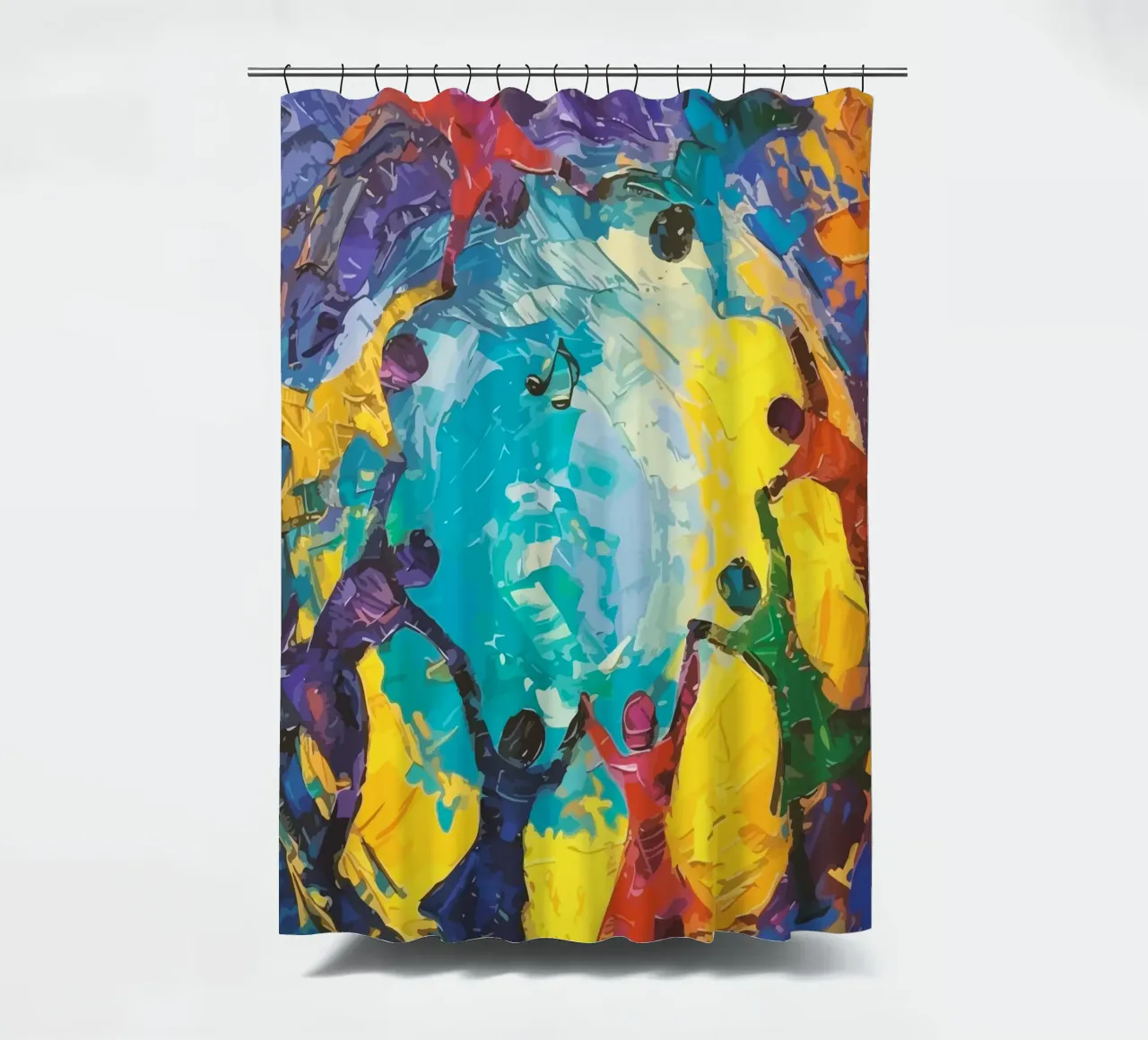 children's hands join together to form a circle tenda da doccia da Dumery Art