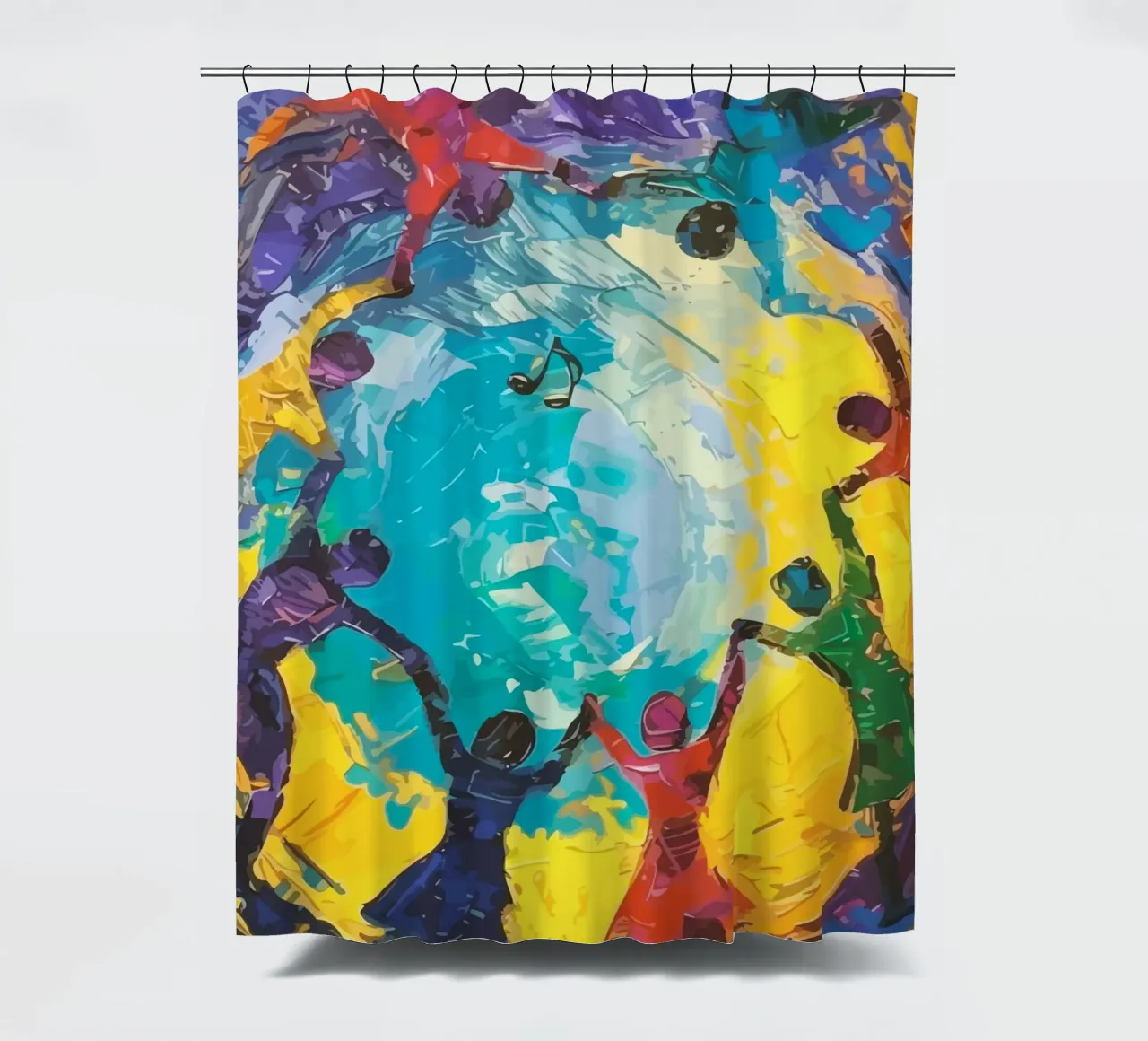 children's hands join together to form a circle tenda da doccia da Dumery Art